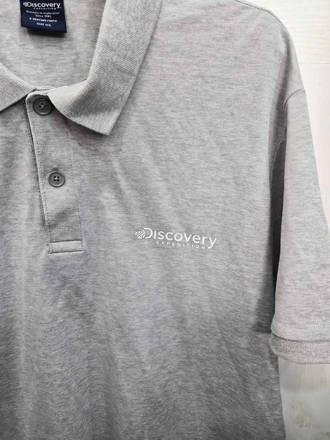 115,3XL) Discovery 디스커버리 카라 반팔티셔츠! 그레이색상 상품이미지3
