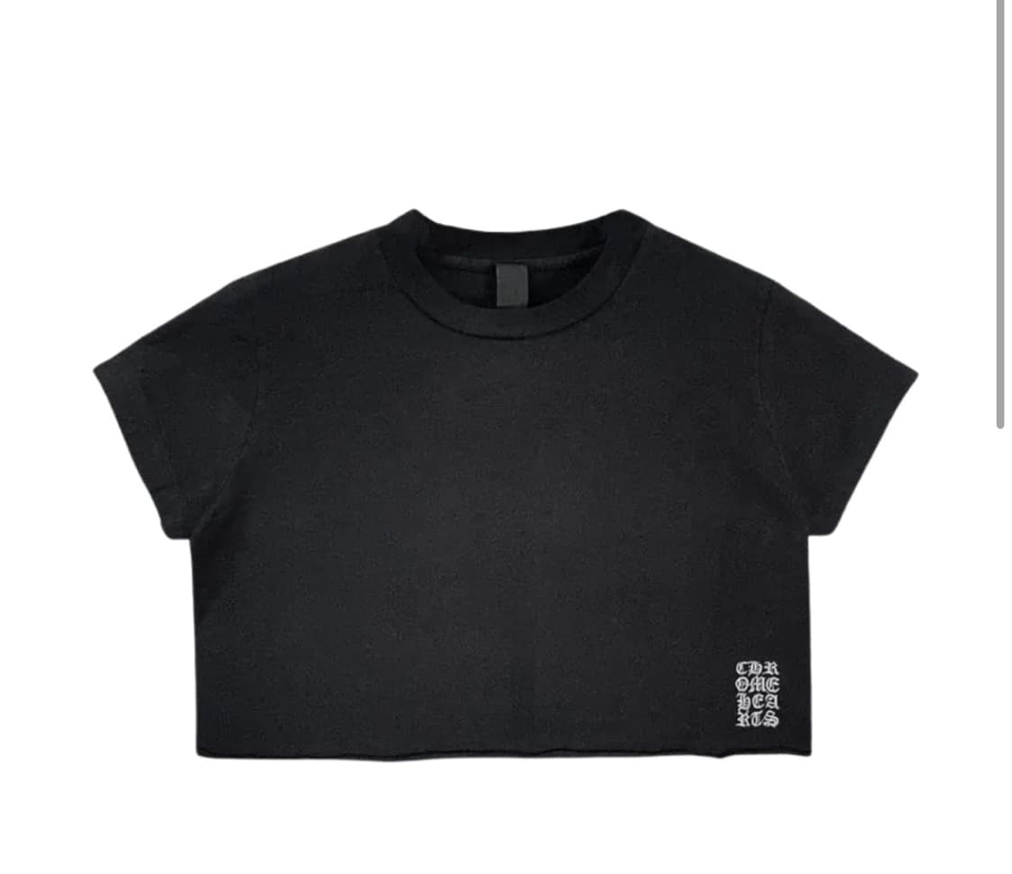 크롬하츠 블랙 크롭 티셔츠 상품이미지1