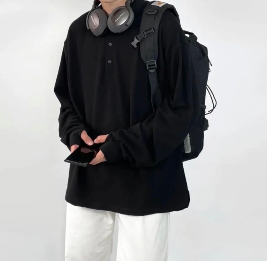 [FREE]TOVN투븐 핸드워머 블랙 피케셔츠 새상품 상품이미지1