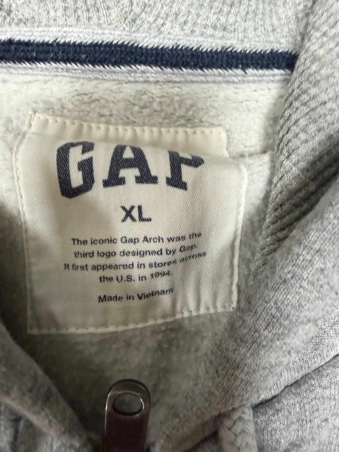 갭 그레이 후드집업 xl 상품이미지3