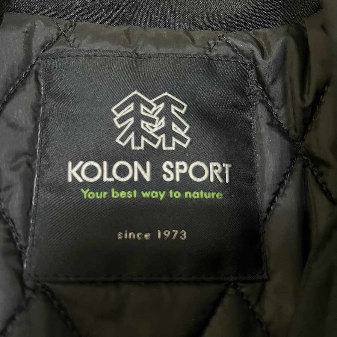 코오롱 스포츠 누빔 가죽 패치 모직 자켓 M/95  상품이미지6