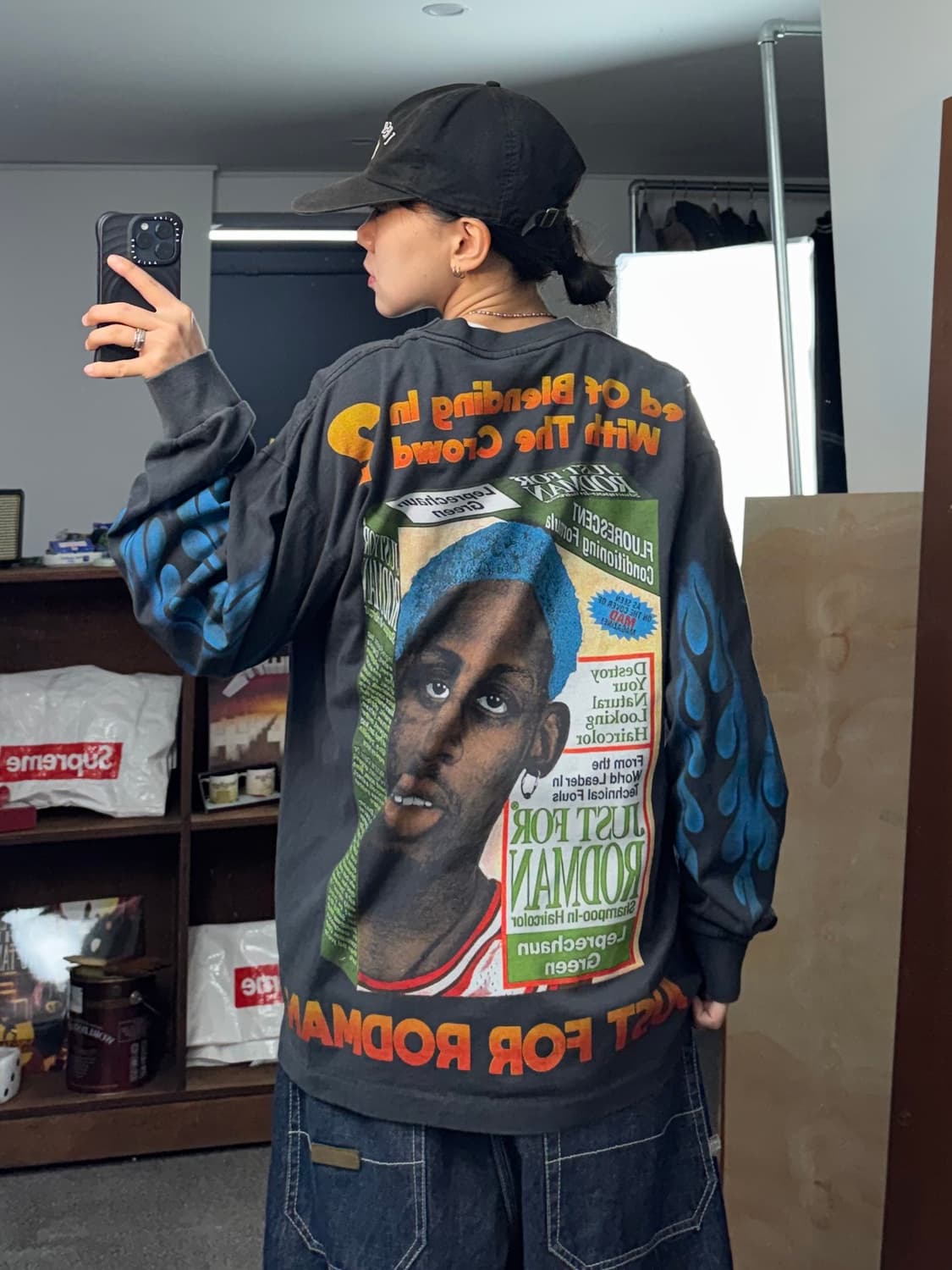 90s 올스포츠 데니스로드먼 그래픽 롱슬리브 티셔츠 상품이미지6