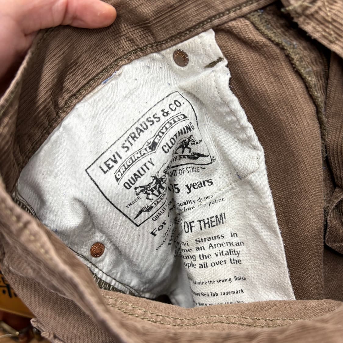 (34) 리바이스 505 코듀로이 브라운 팬츠 상품이미지5