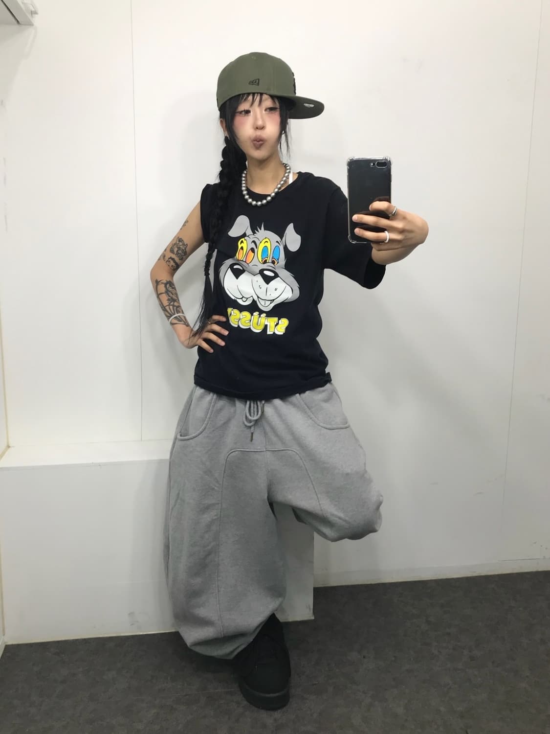 Stussy Twin Dogs T-shirt 상품이미지4