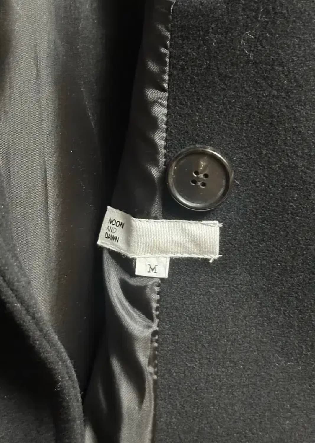 울 비조 남자 더블 코트 블랙 상품이미지2