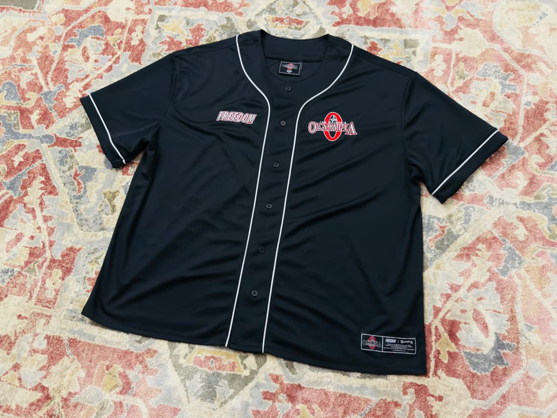 [프리덤] 올림피아 베이스볼 져지 블랙 4XL (상태S) 상품이미지1