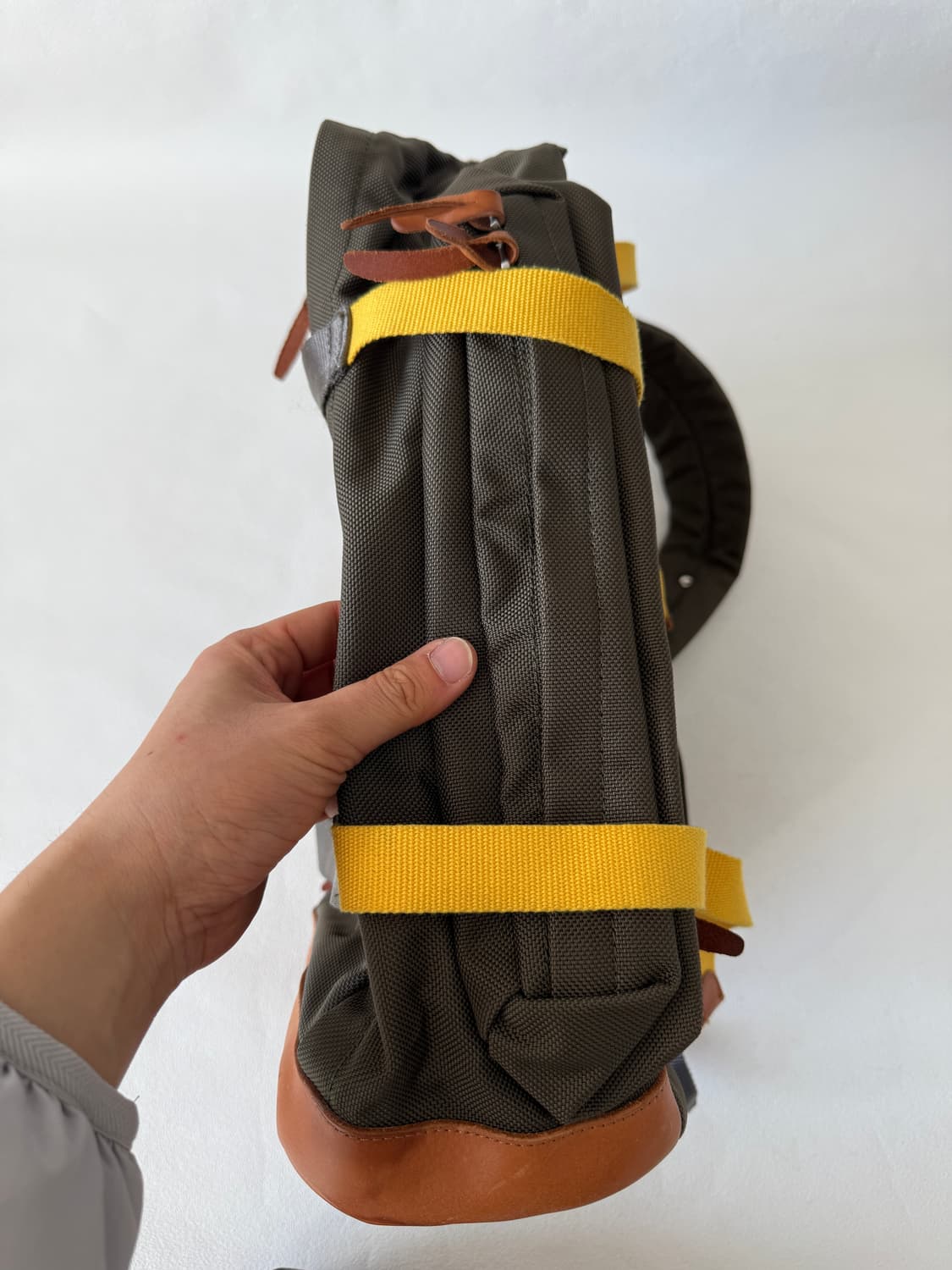 Pre owned 나일론&레더 백팩 상품이미지4