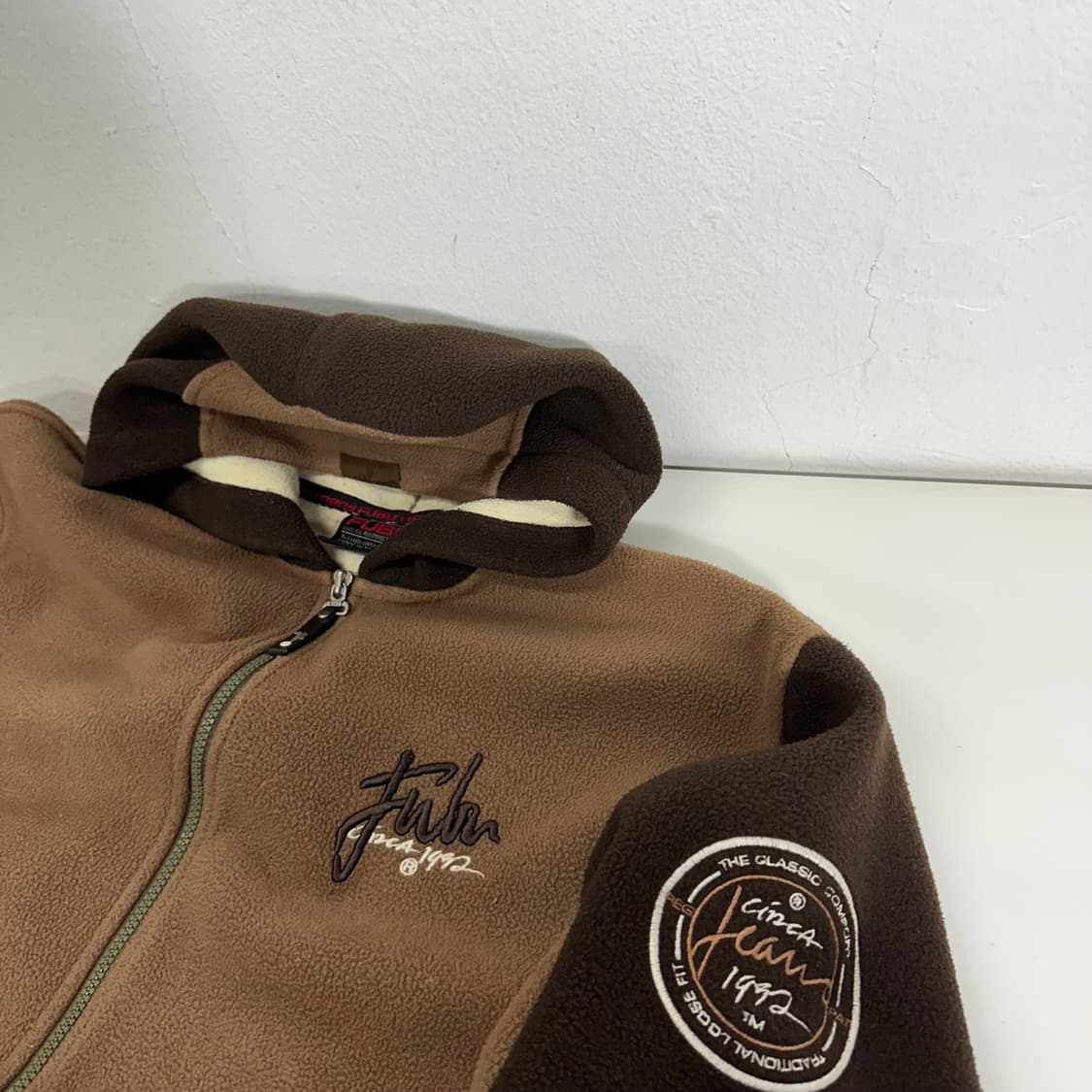 95 FUBU 푸부 브라운 후리스 후드집업 상품이미지4