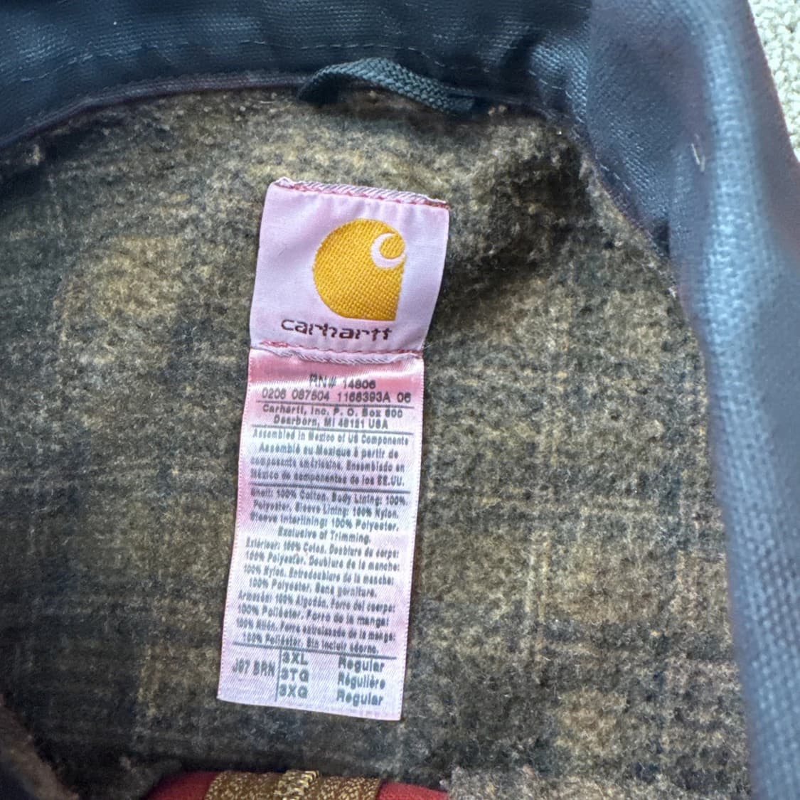 칼하트 J97 블랭킷 디트로이트 자켓 커스텀 레드 상품이미지4