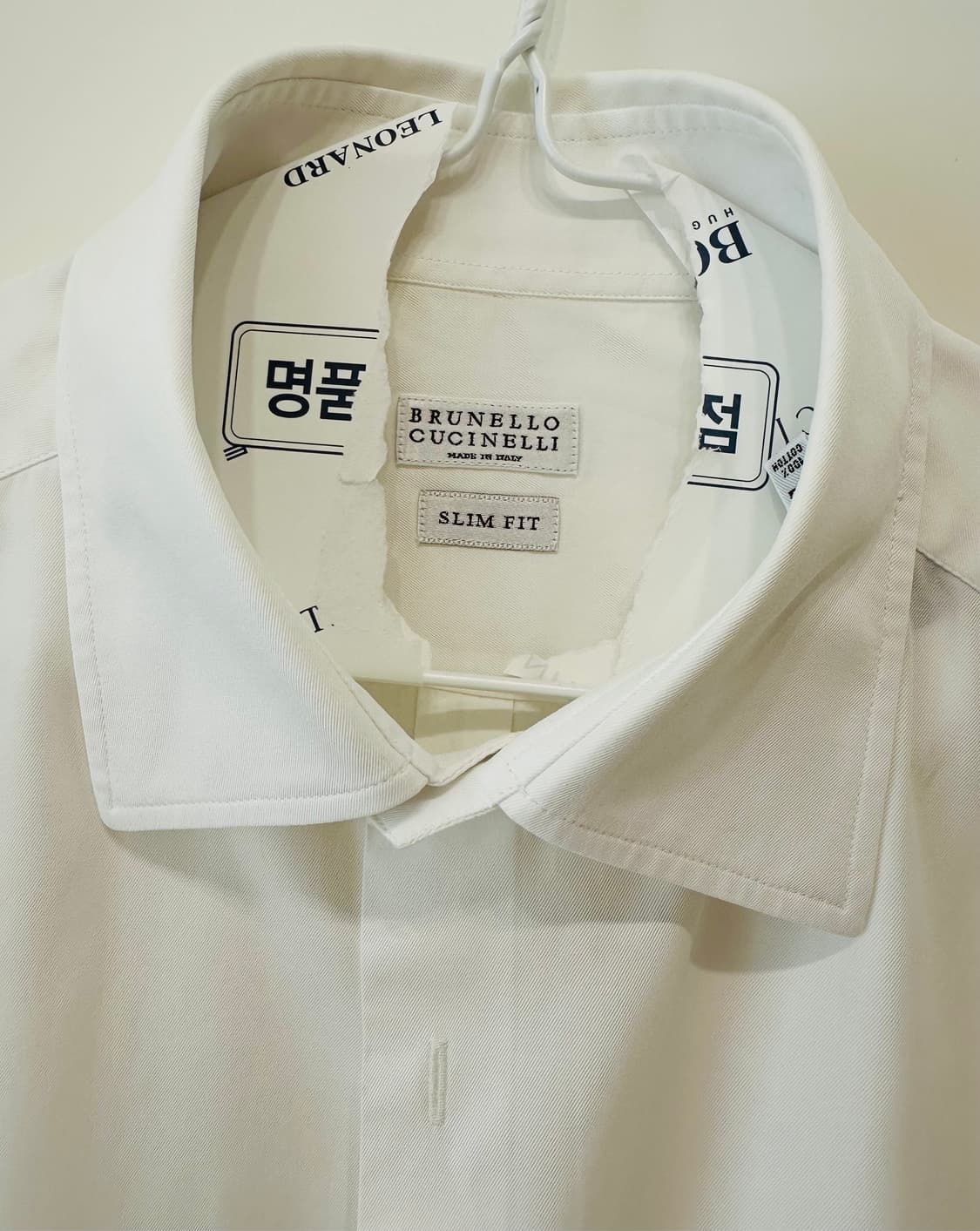 브루넬로 쿠치넬리 슬림핏 화이트 셔츠 상품이미지2