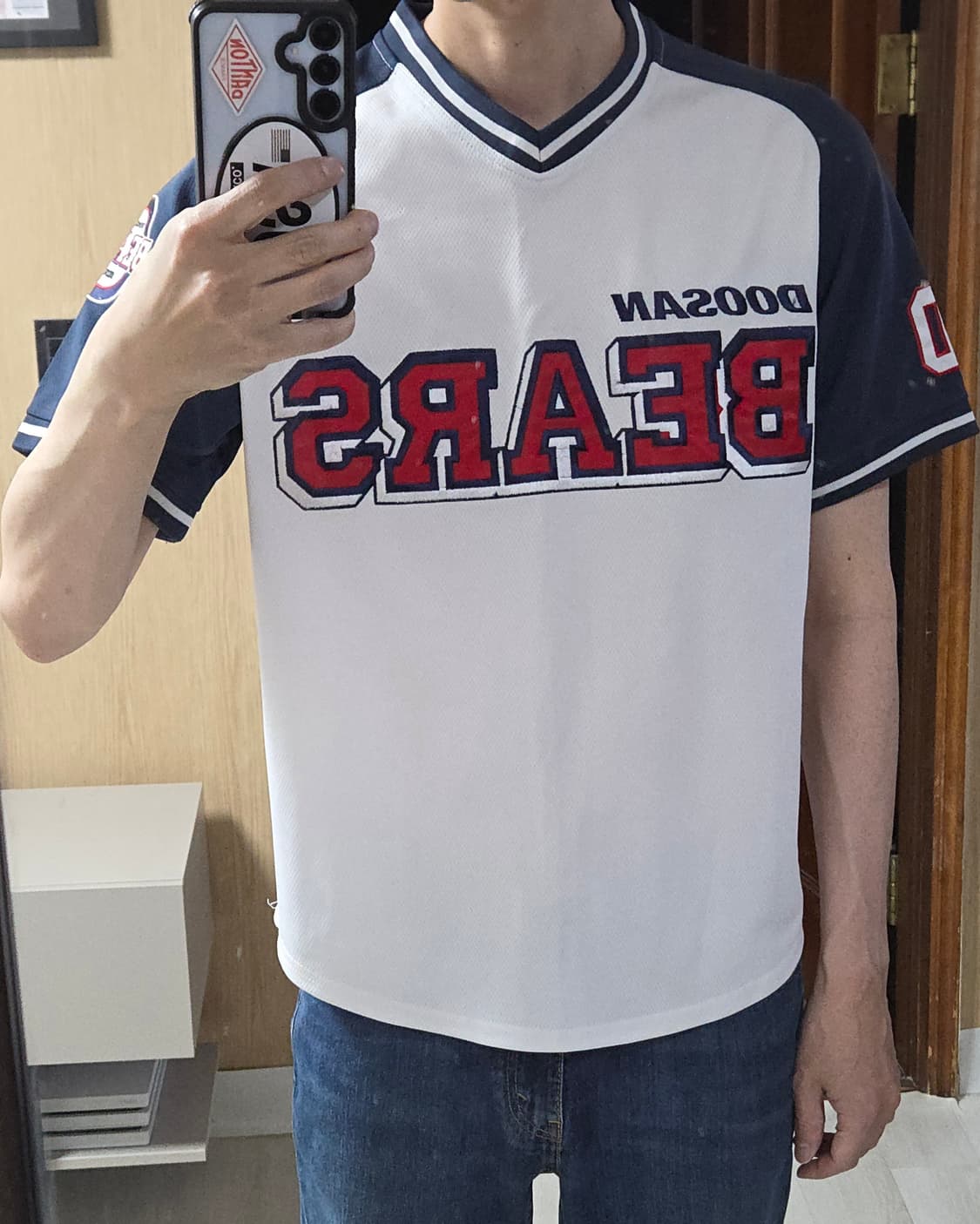 (착샷) 두산베어스 유니폼 져지 블루매직 반팔 레트로 상품이미지10