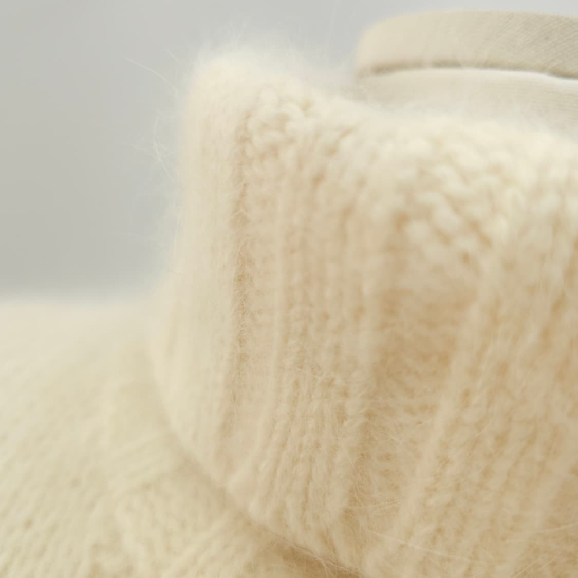 아이보리 울혼방 꽈배기 폴라넥 니트 미니원피스 상품이미지7