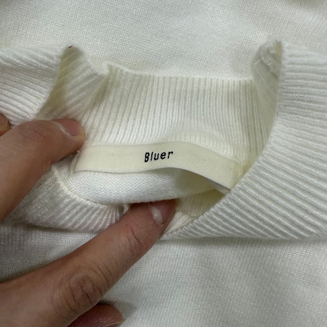 [실측확인] 빈티지 아이보리 니트 스웨트 티셔츠 1230T2 상품이미지3