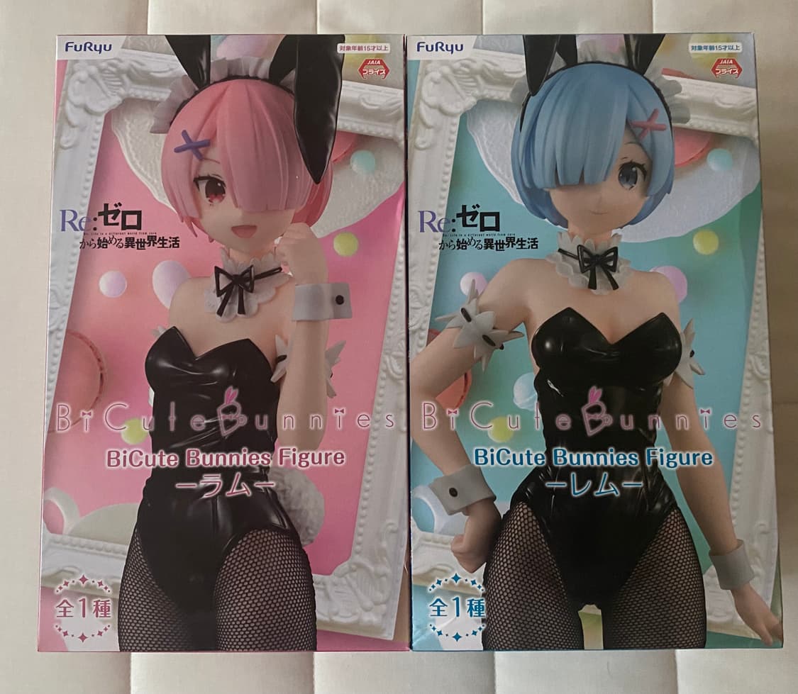 후류 Re:제로 렘•람 바이큐트 바니 피규어 일괄🐰 상품이미지1
