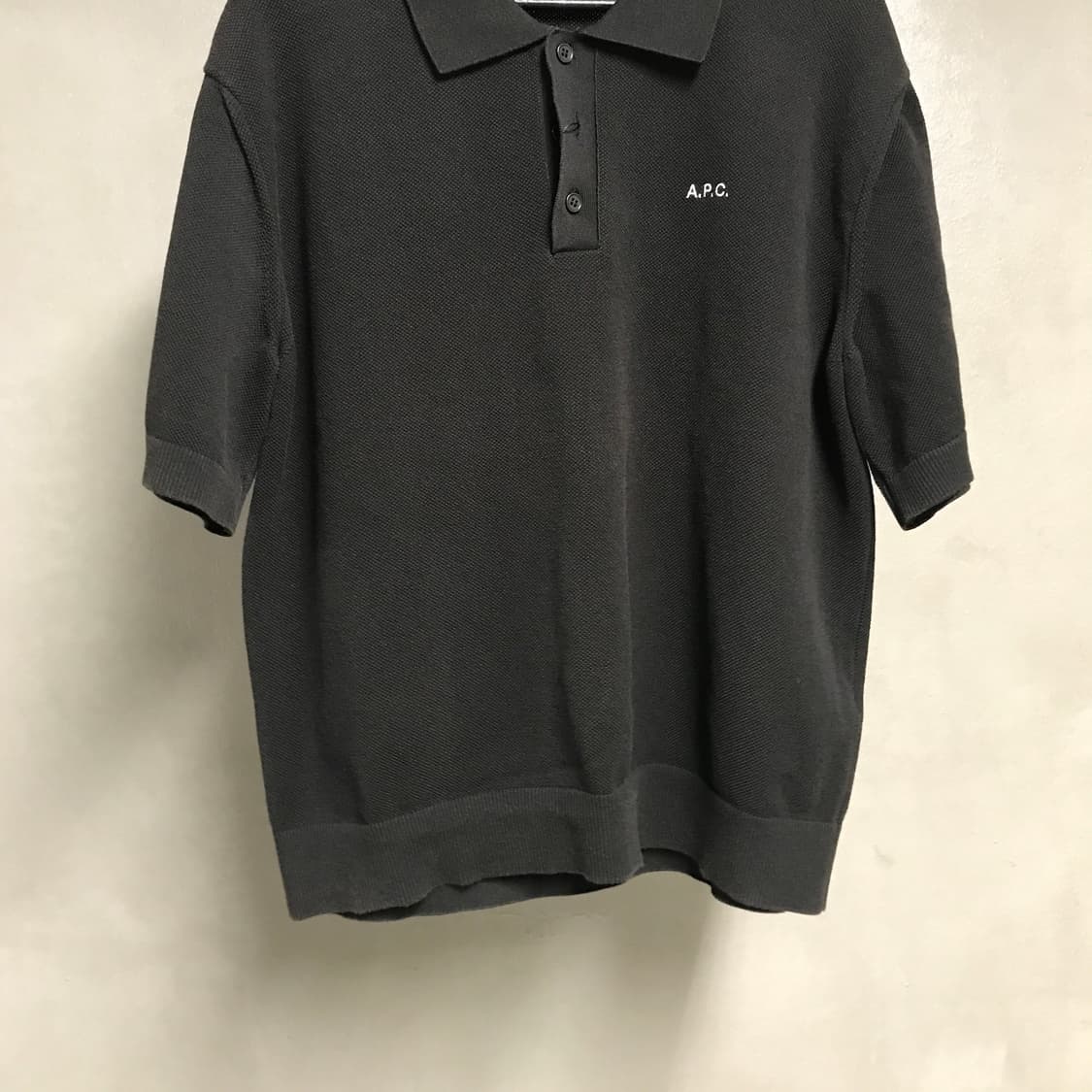 APC 아페쎄 블랙 반팔 카라티 XL 상품이미지3