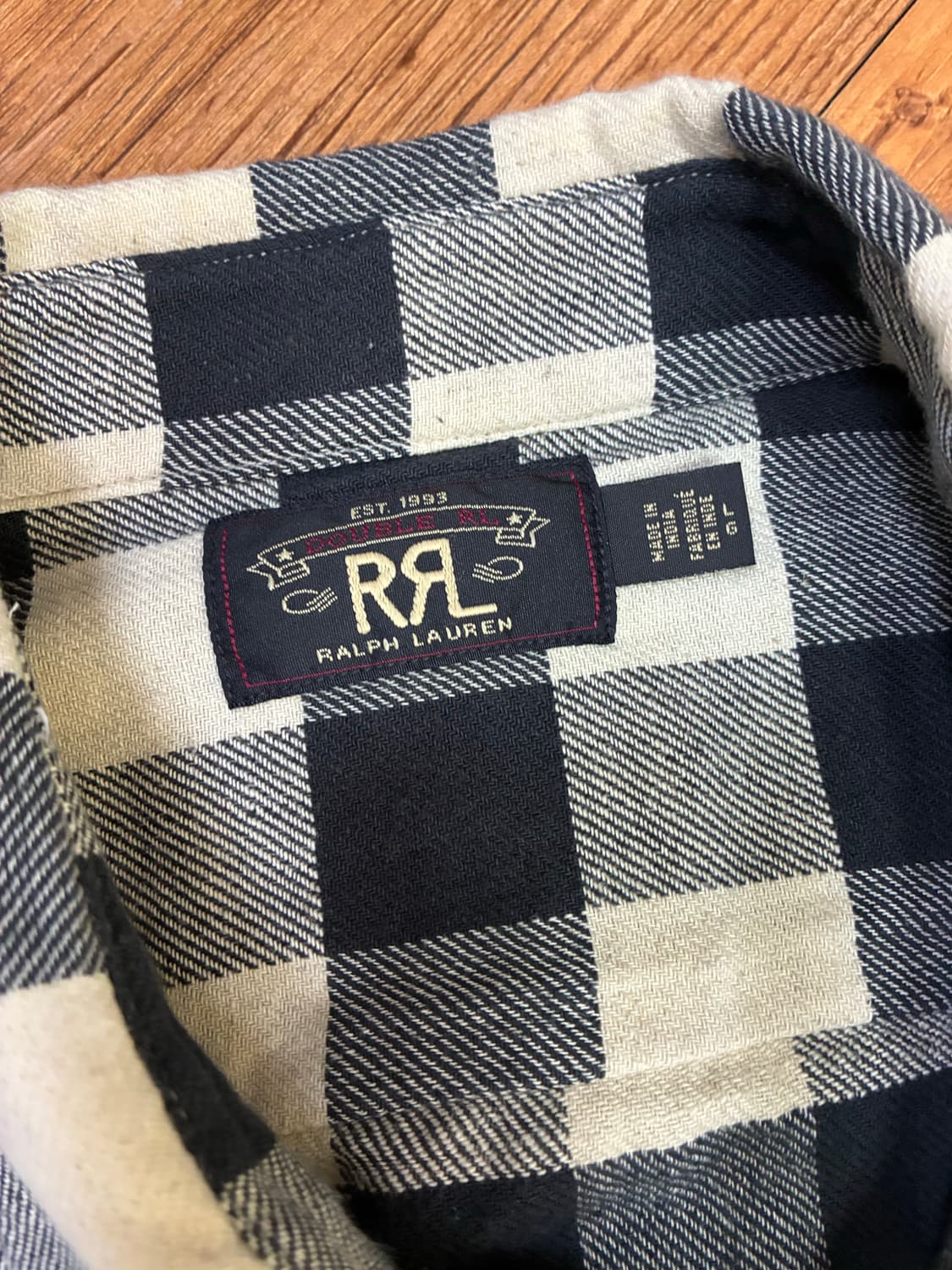 RRl 더블알엘 버팔로 체크 트윌 워크셔츠 L사이즈 상품이미지3