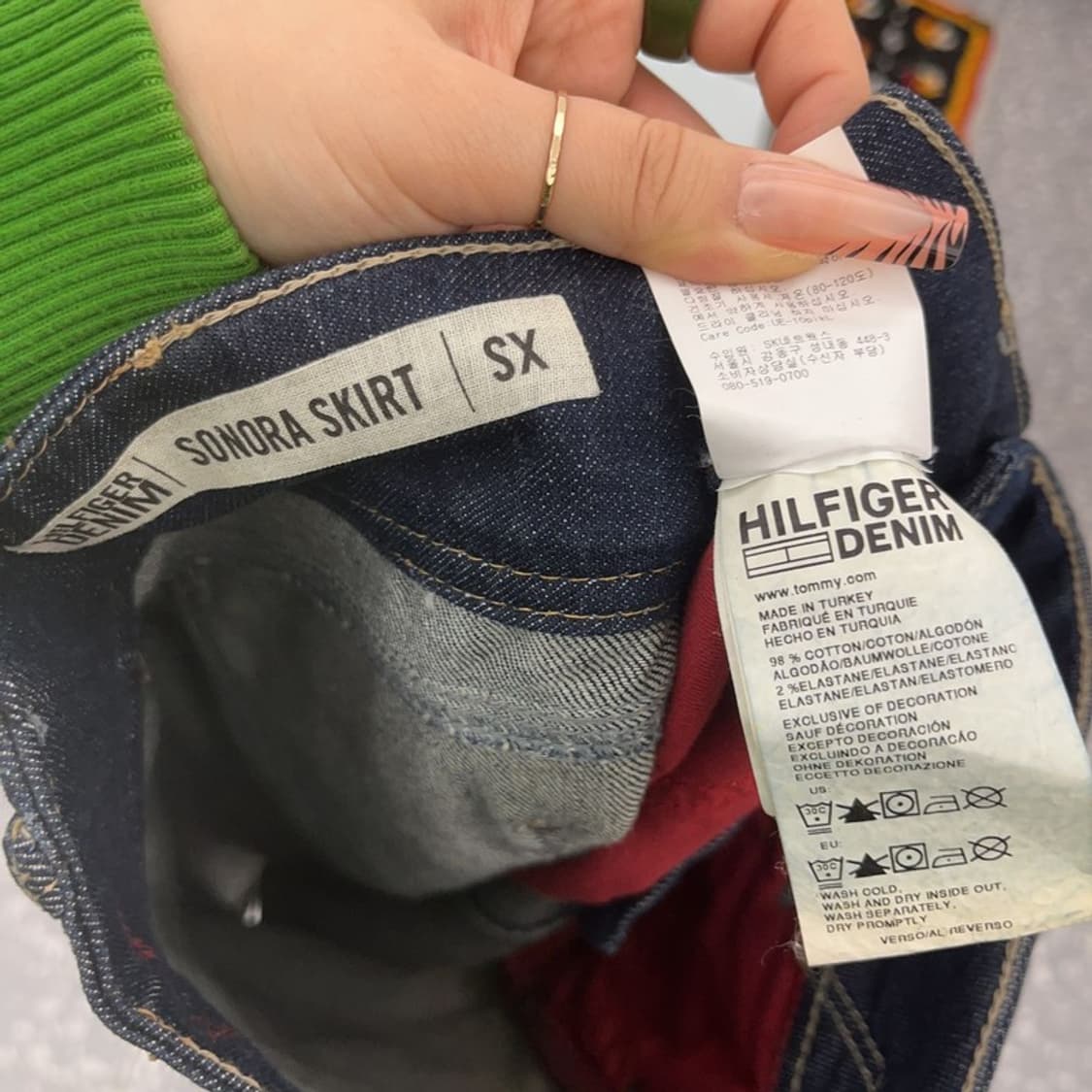 타미힐피거 SONORA 빈티지 워싱 데님 스커트 XS C08269 상품이미지6