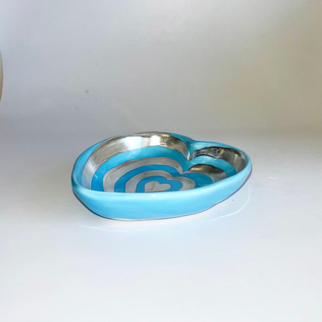 나이트프루티 하트접시 블루 실버 상품이미지3