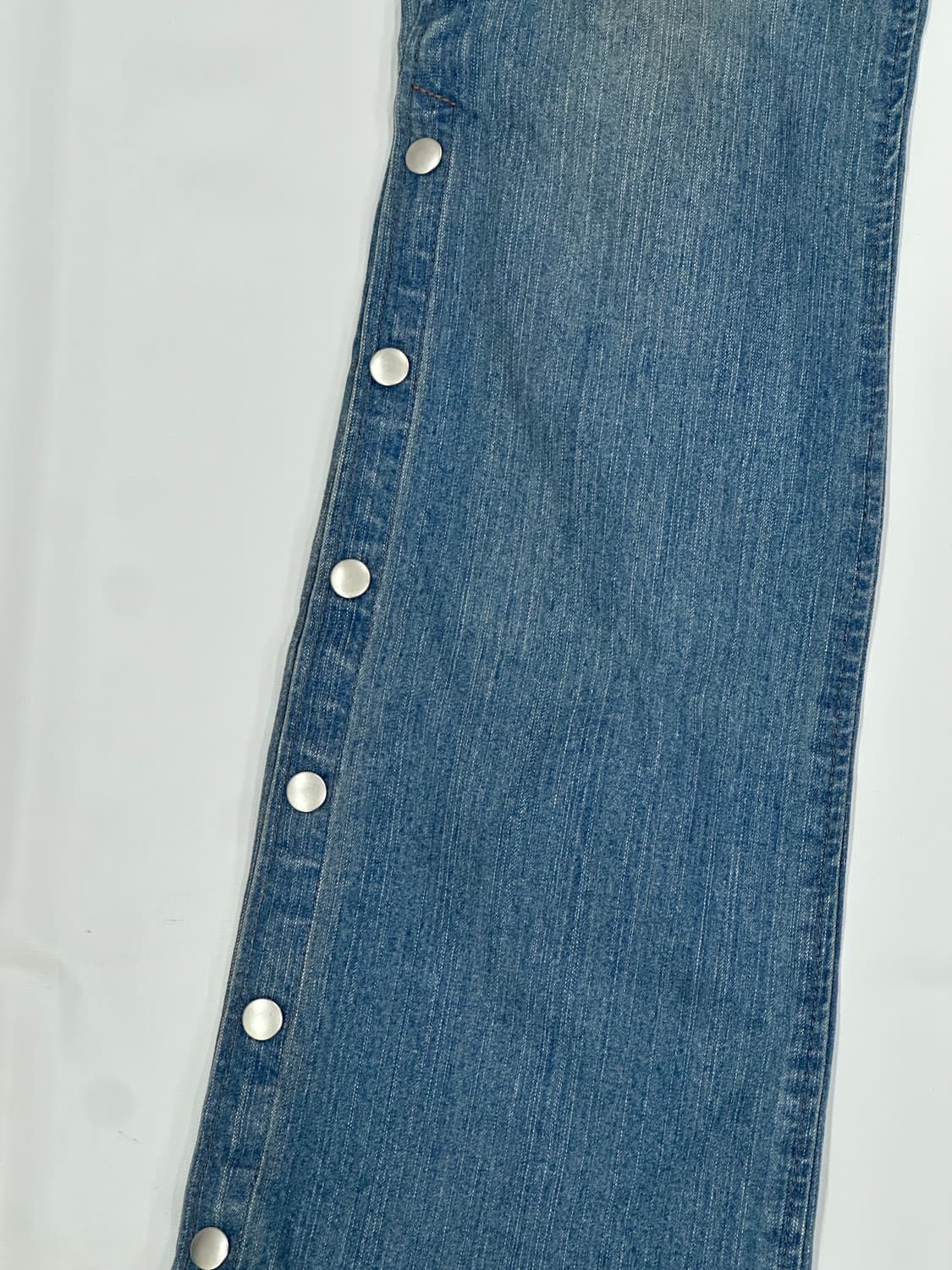 y2k 옆트임 워싱 사이드 버튼  펑크 보헤미안 갸루 데님 팬츠 상품이미지7