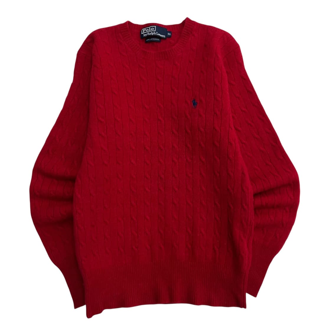 폴로 랄프로렌 네이비포니 레드 꽈배기 앙고라 니트 90 상품이미지2