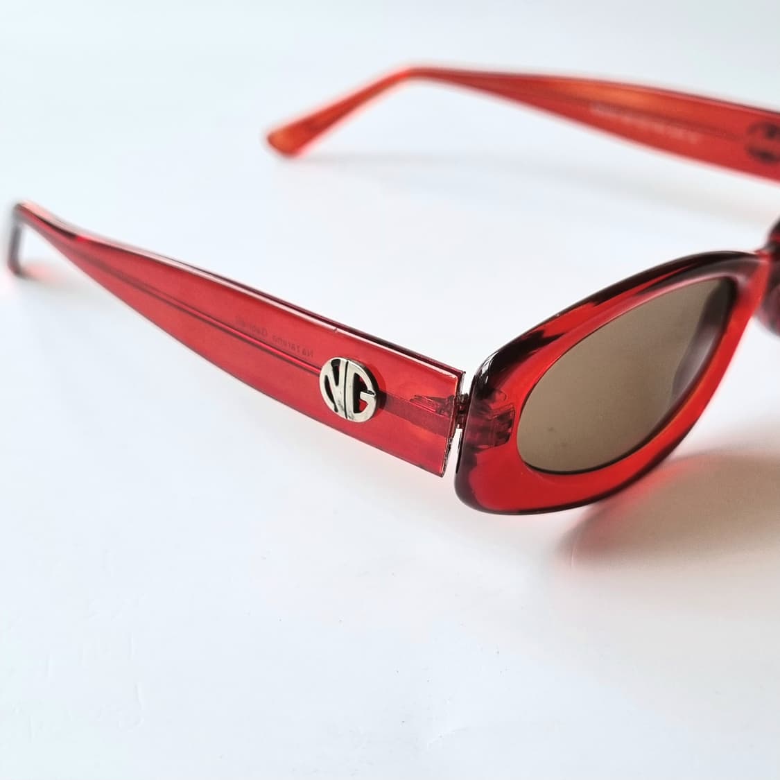 데드스탁 오벌 쉐입 레드 아세테이트 선글라스 상품이미지7