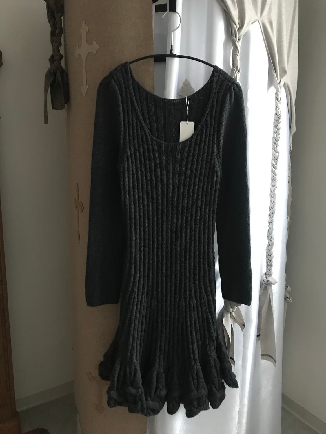 vintage frill pocket knit one-piece 상품이미지5