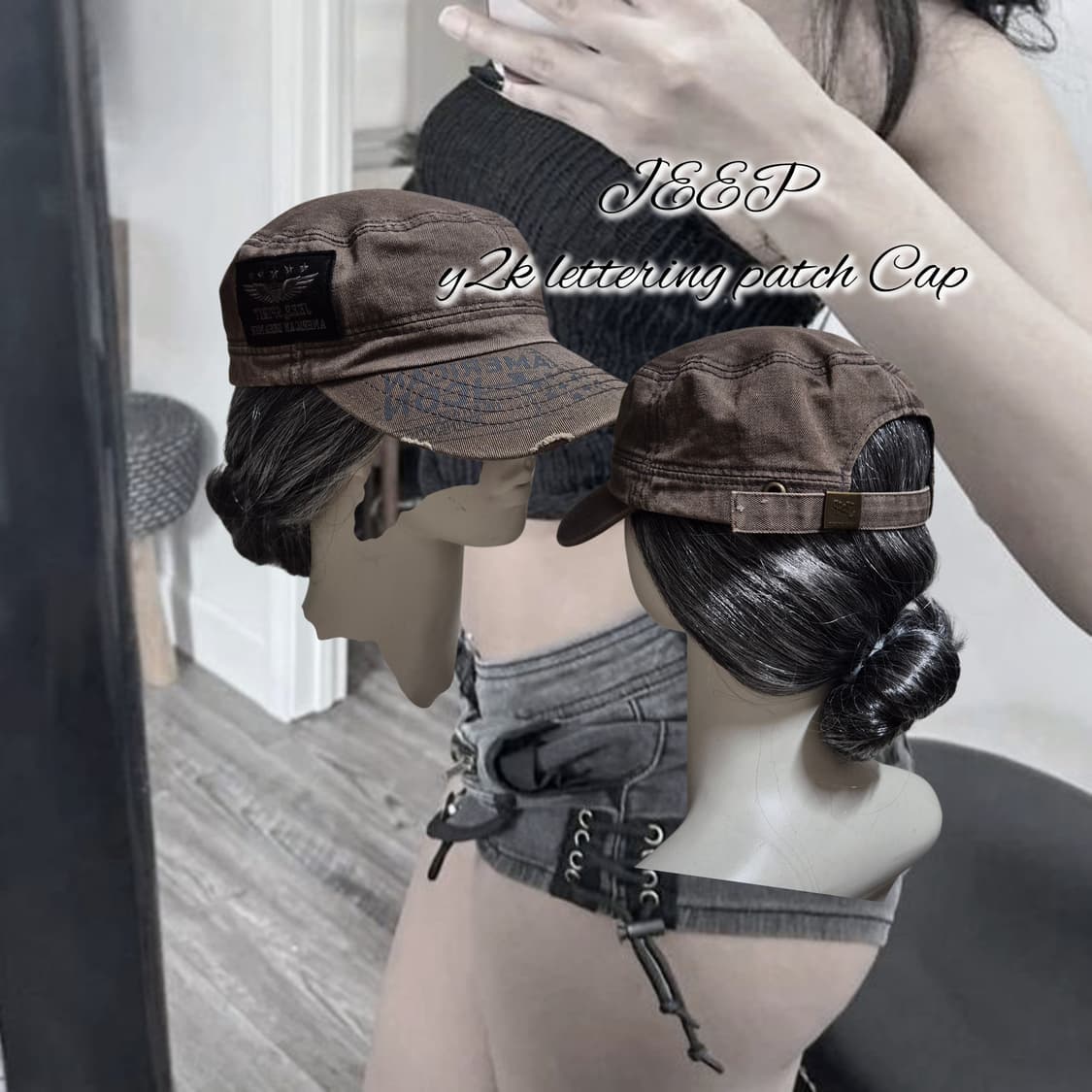 JEEP y2k lettering patch Cap 상품이미지1
