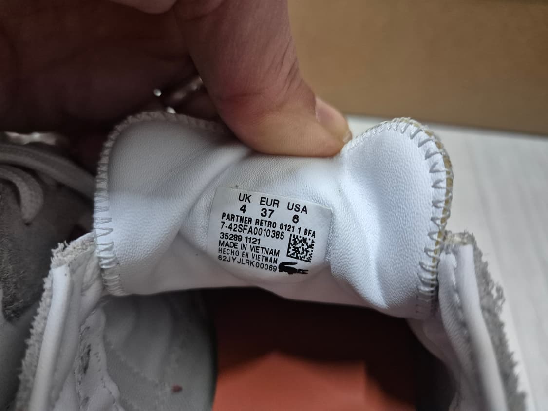 라코스테 파트너 레트로 스니커즈 us/6 240 판매합니다 상품이미지2