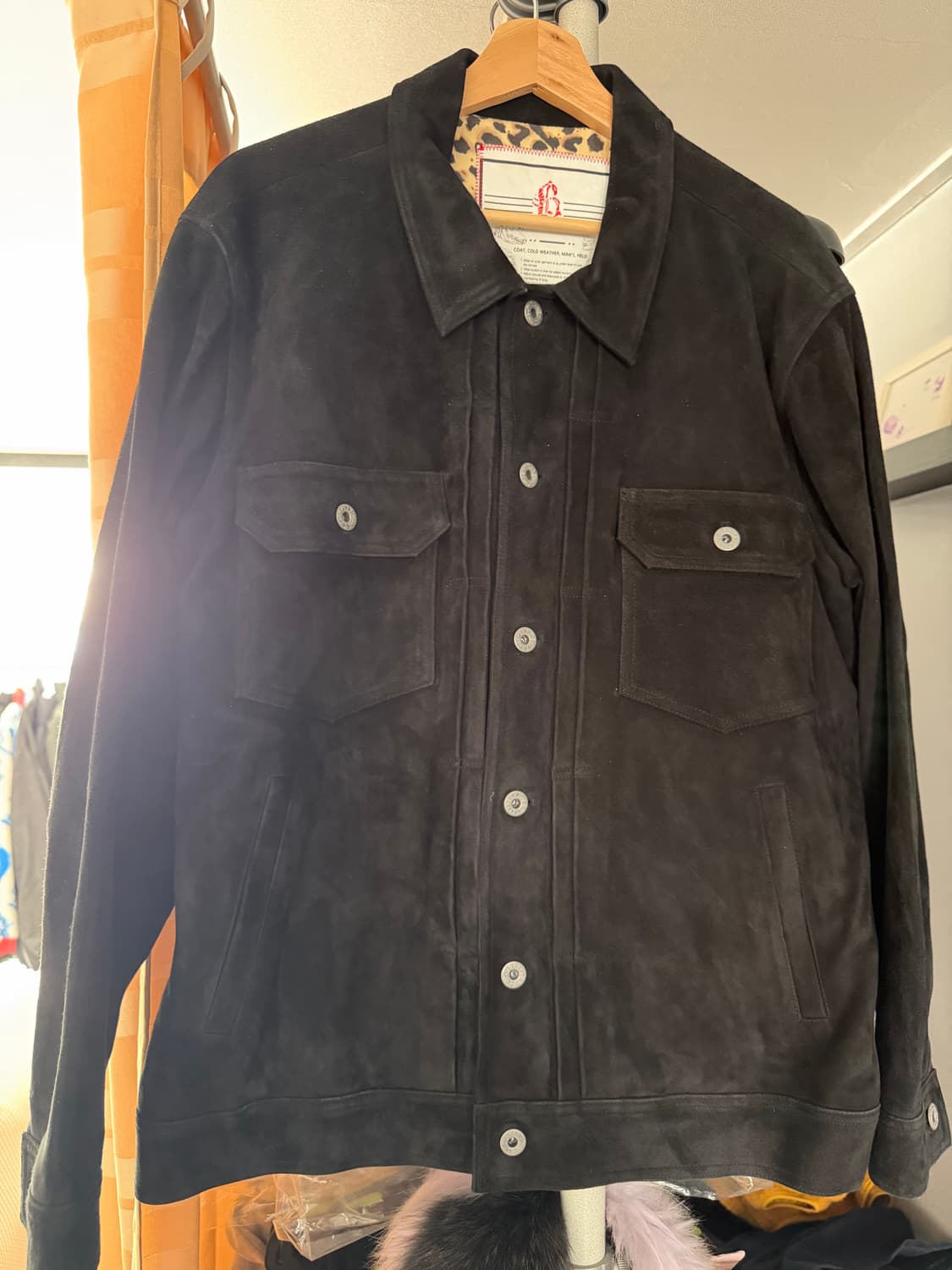 블랙아웃 레더 자켓 상품이미지1