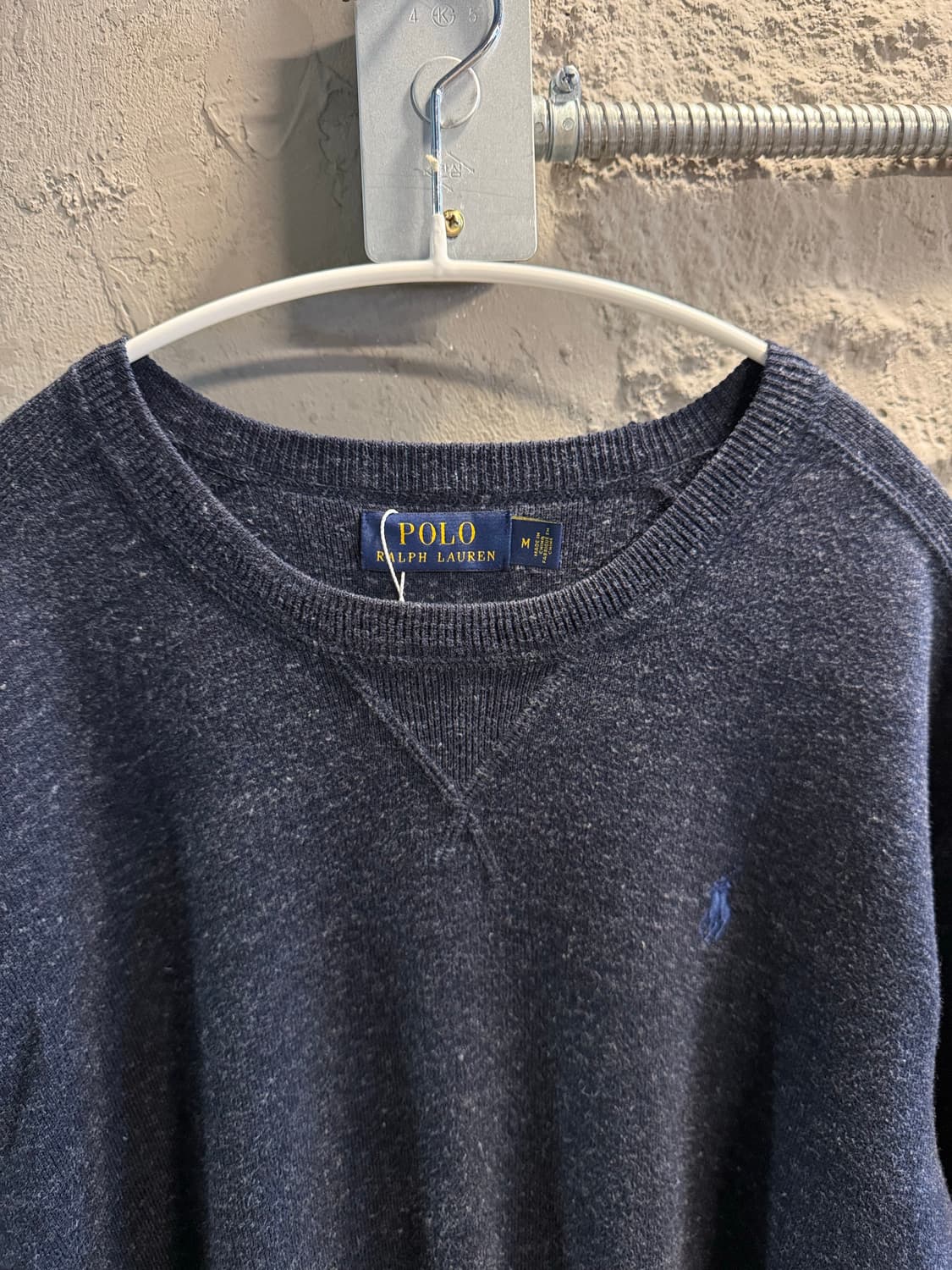 폴로 랄프로렌 라운드넥 코튼 니트 네이비 M 상품이미지4