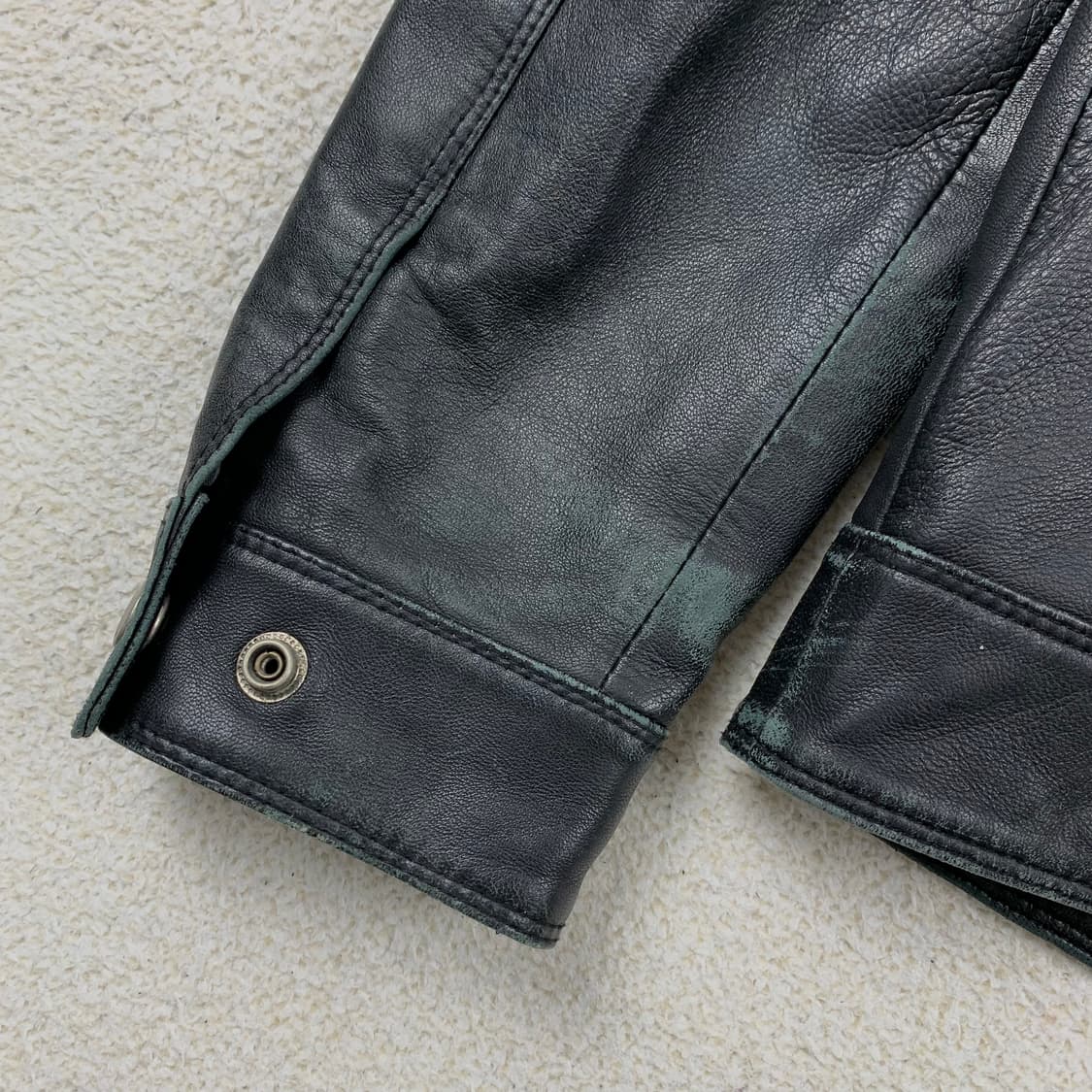 에비수 빈티지 양가죽 레더 자켓 블랙  상품이미지6