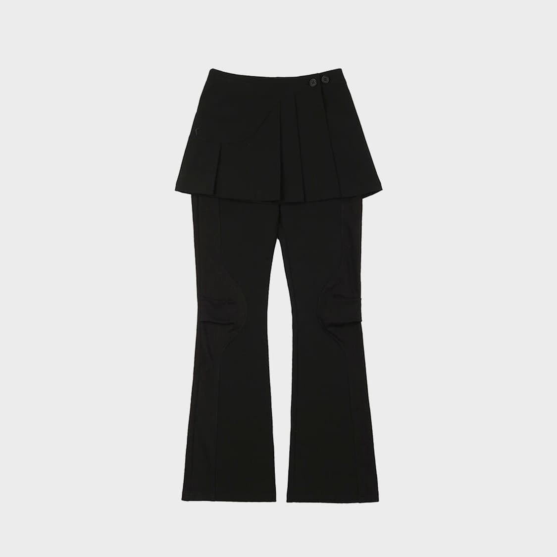 오호스 2-way Pleats Skirt Pants / Black 상품이미지3