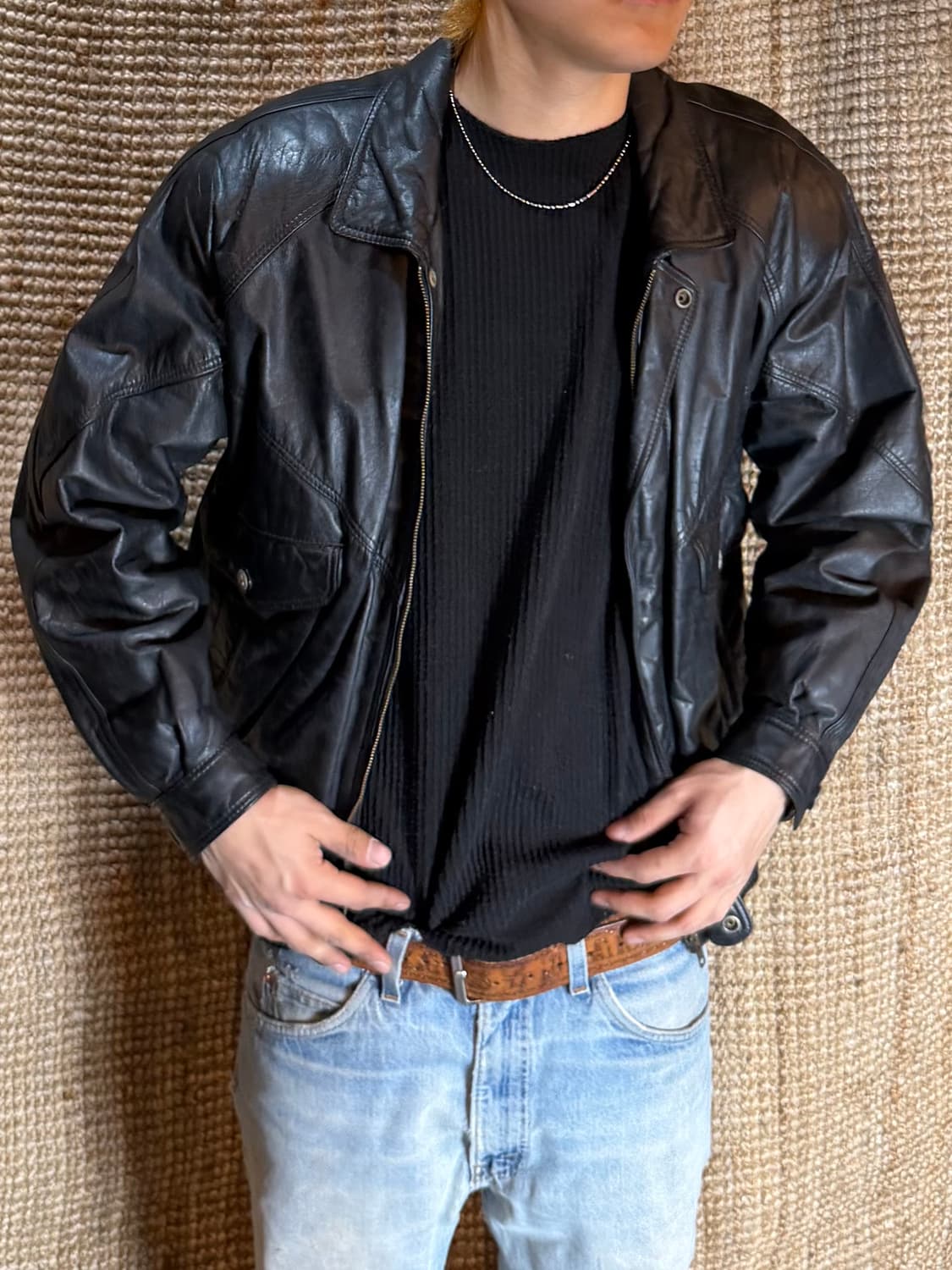 빈티지 양가죽 레더자켓 상품이미지3