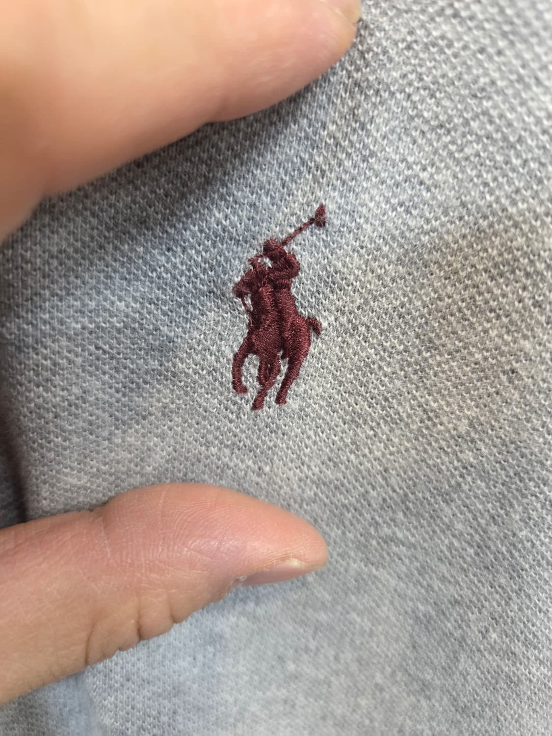 폴로랄프로렌 버건디포니 카라반팔 커스텀핏 m 그레이 상품이미지5