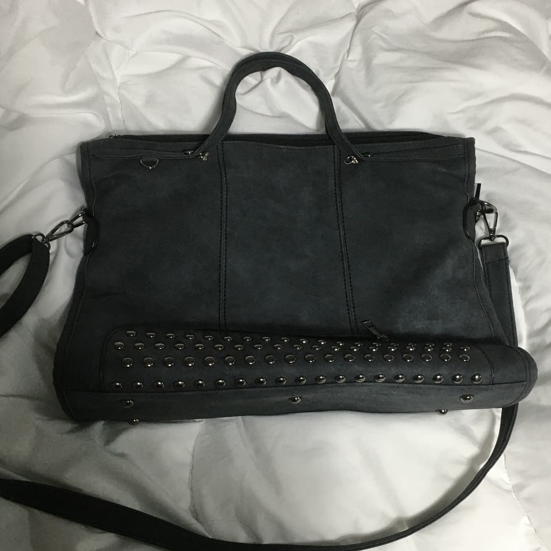 빈티지st 스터드 백 숄더백 가방 네이비 상품이미지1