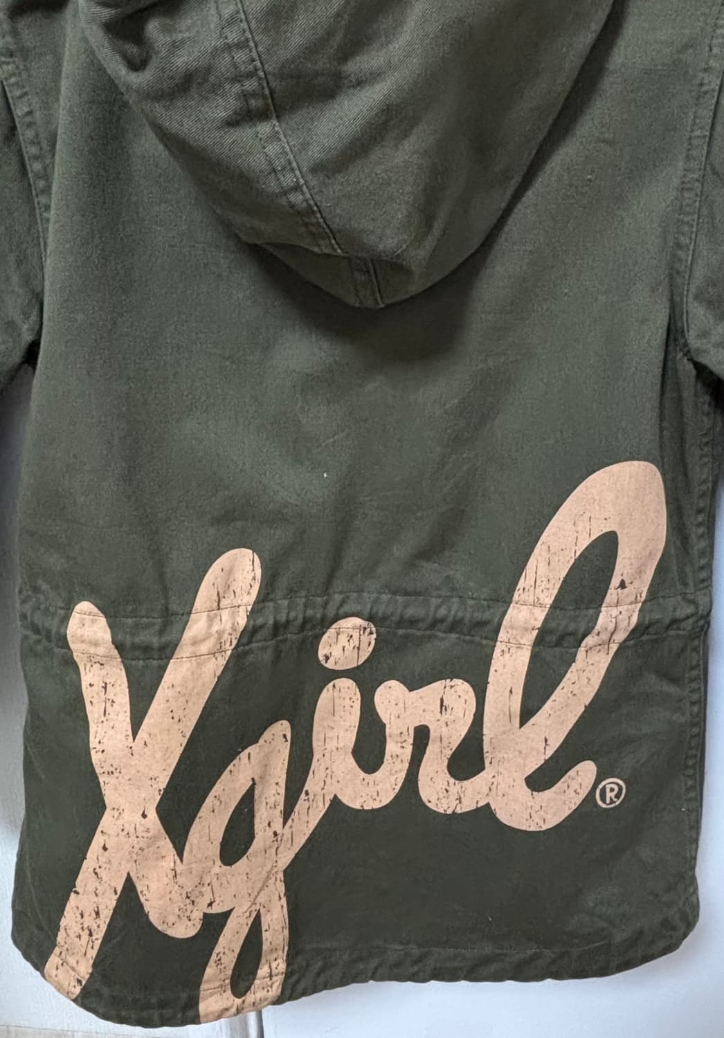 Xgirl 야상 후드집업 자켓 카키 상품이미지4