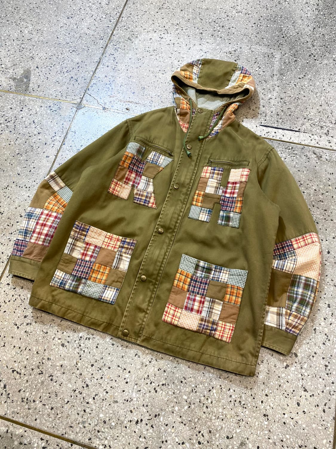 [M] Karl Helmut 칼 헬무트 패치워크 후드집업 자켓 상품이미지2