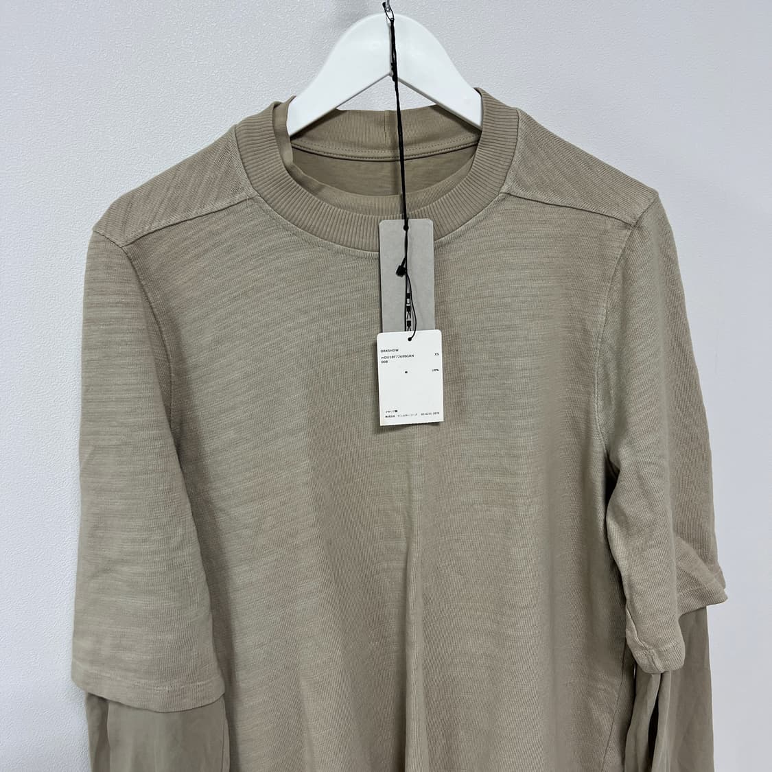 릭오웬스 18FW 다크쉐도우 허슬러 레이어드 긴팔 티셔츠 펄 상품이미지5