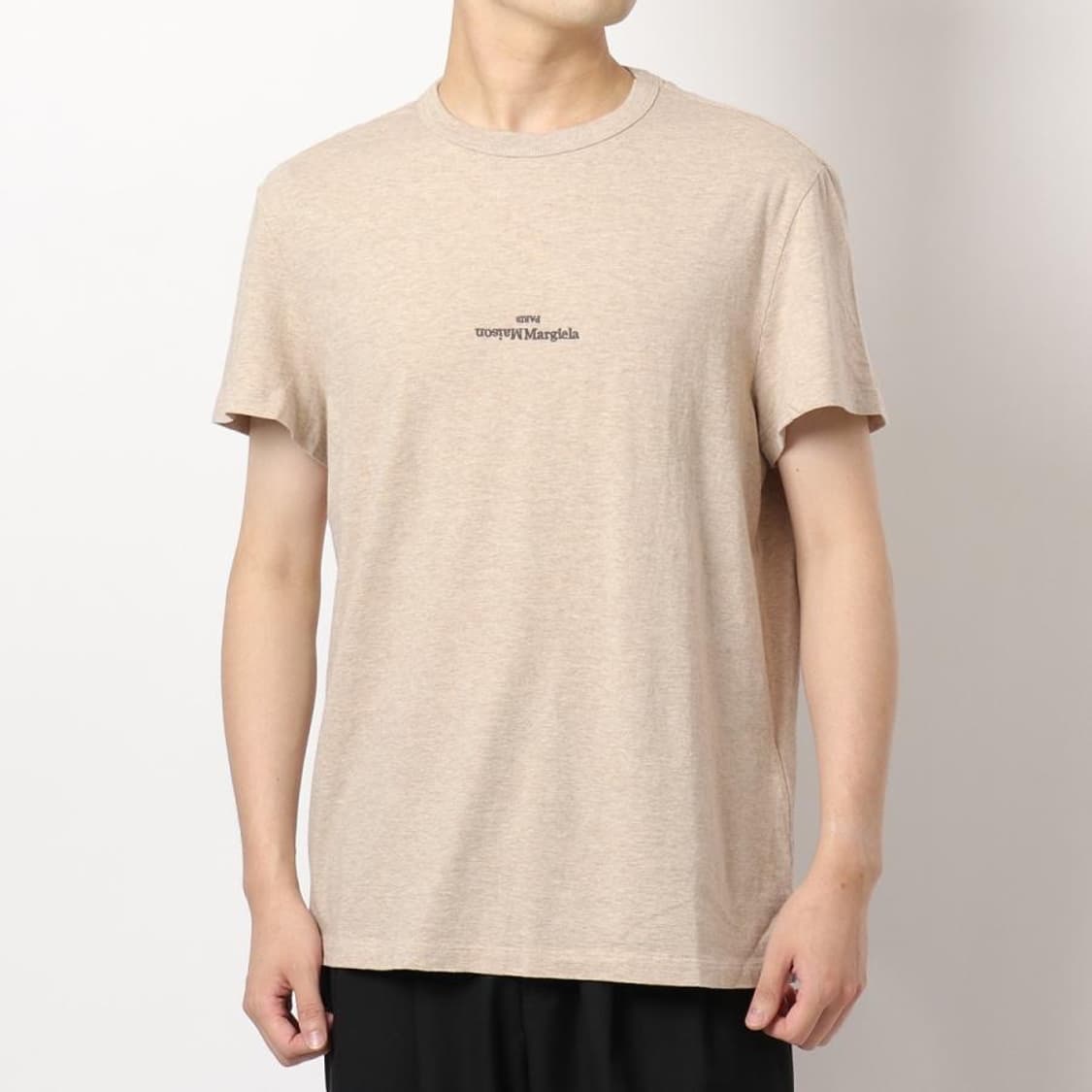 메종 마르지엘라 리버스 로고 티셔츠 베이지 50사이즈 상품이미지5