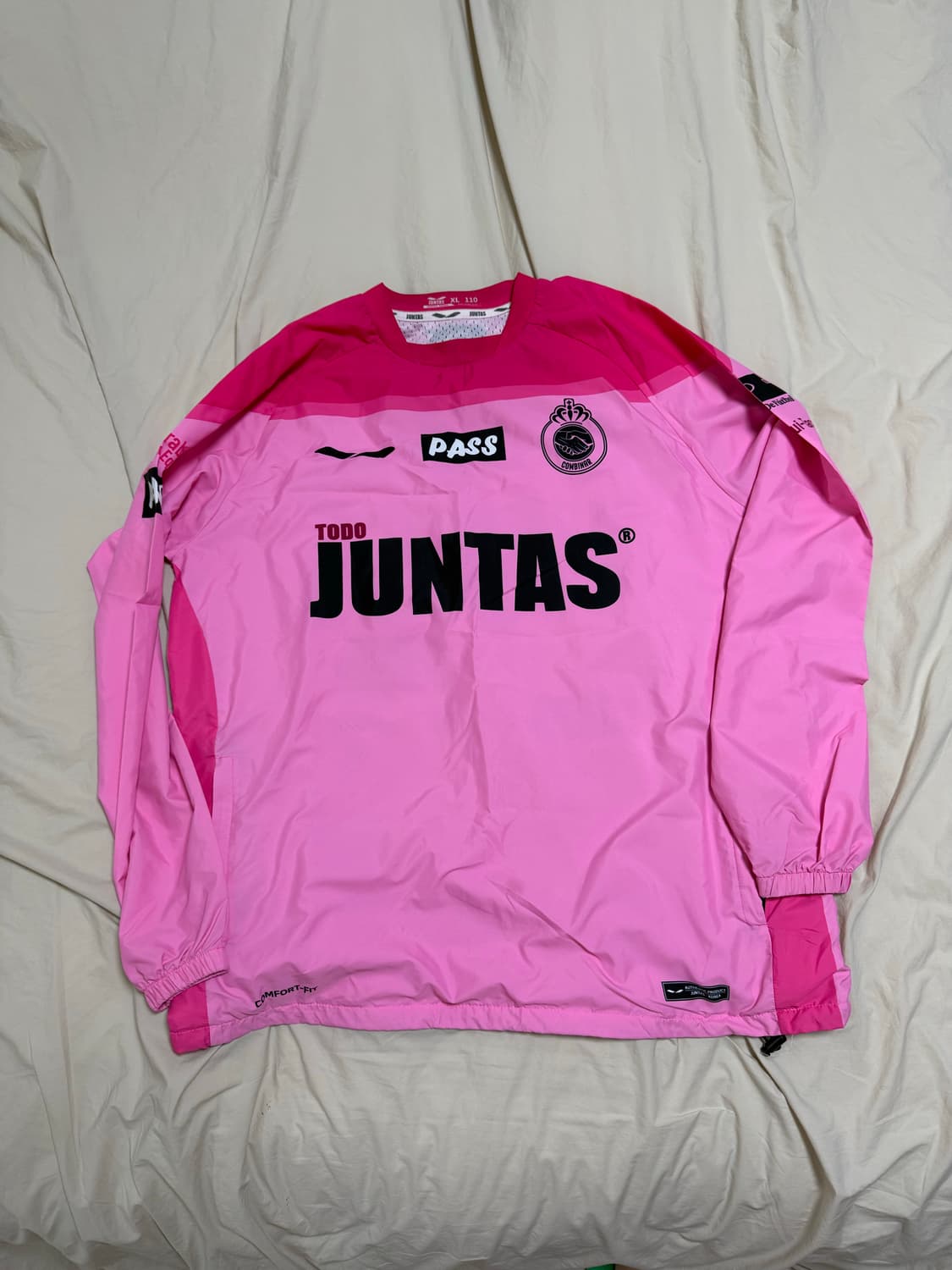 메쉬이너 윈드브레이커 로얄넥 콤비나르 2021핑크 상품이미지1