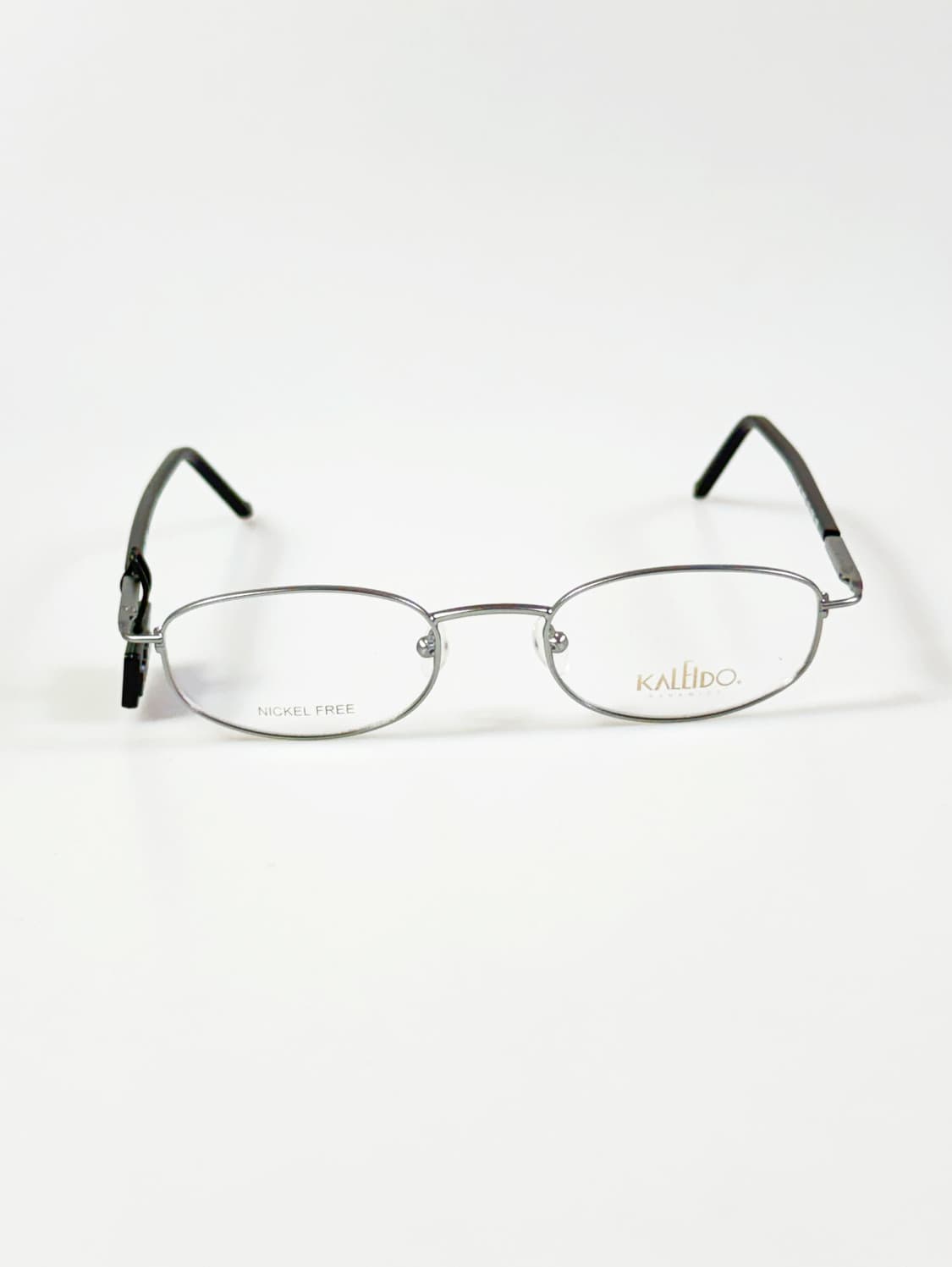 90s KALEIDO 실버 메탈 슬림 오벌 프레임 빈티지 안경 상품이미지2