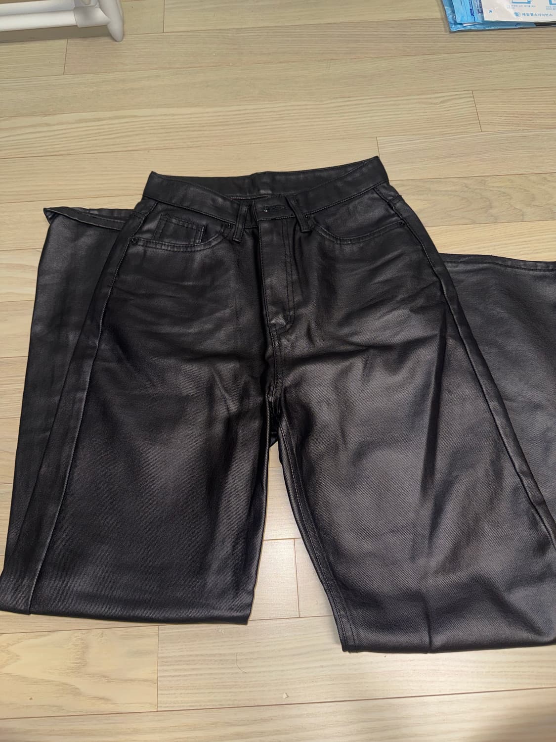 페이크 레더 팬츠 상품이미지2