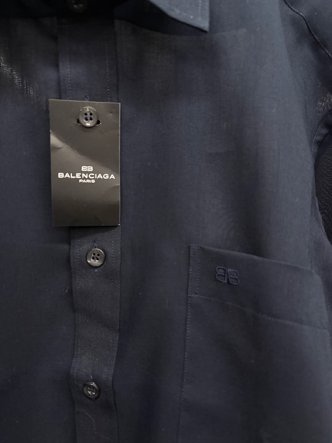 발렌시아가 BB 로고 반팔 셔츠 상품이미지3