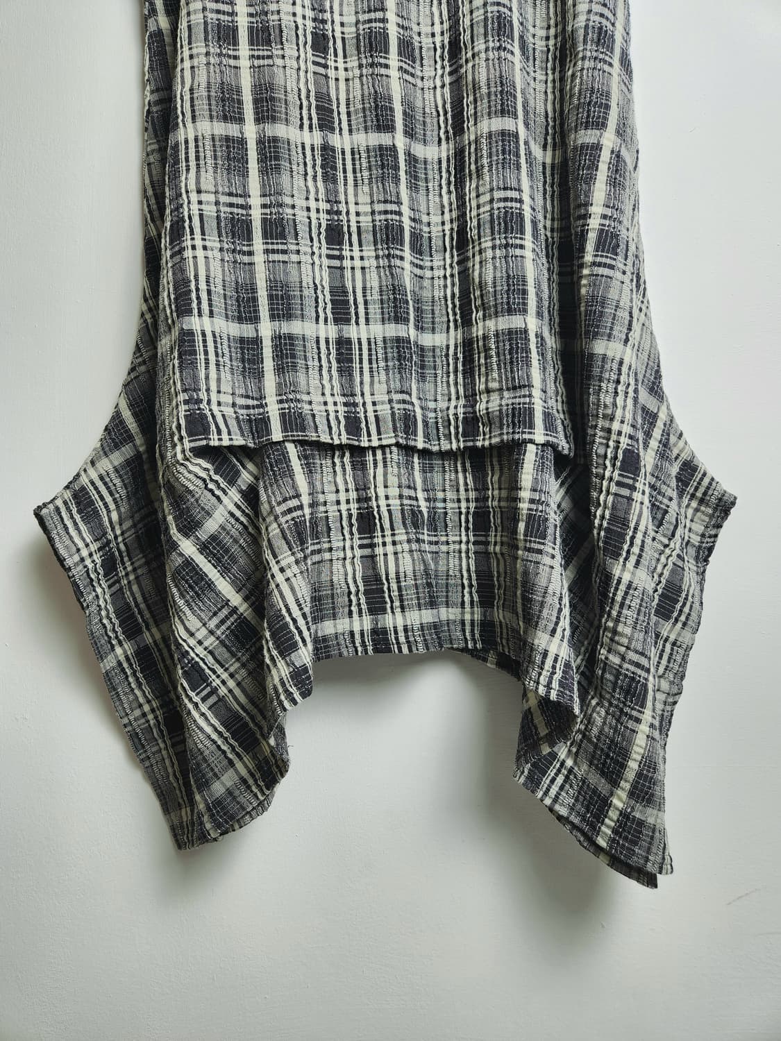 체크 언발 롱 블라우스 상품이미지9