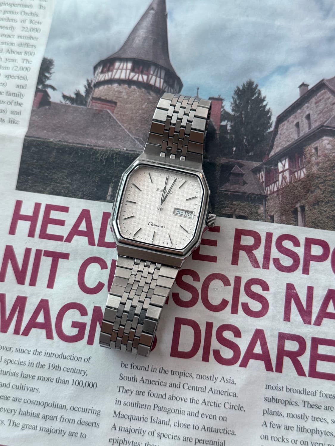 Seiko 세이코 Chronos 옥타곤 쿼츠 Day-Date 상품이미지2