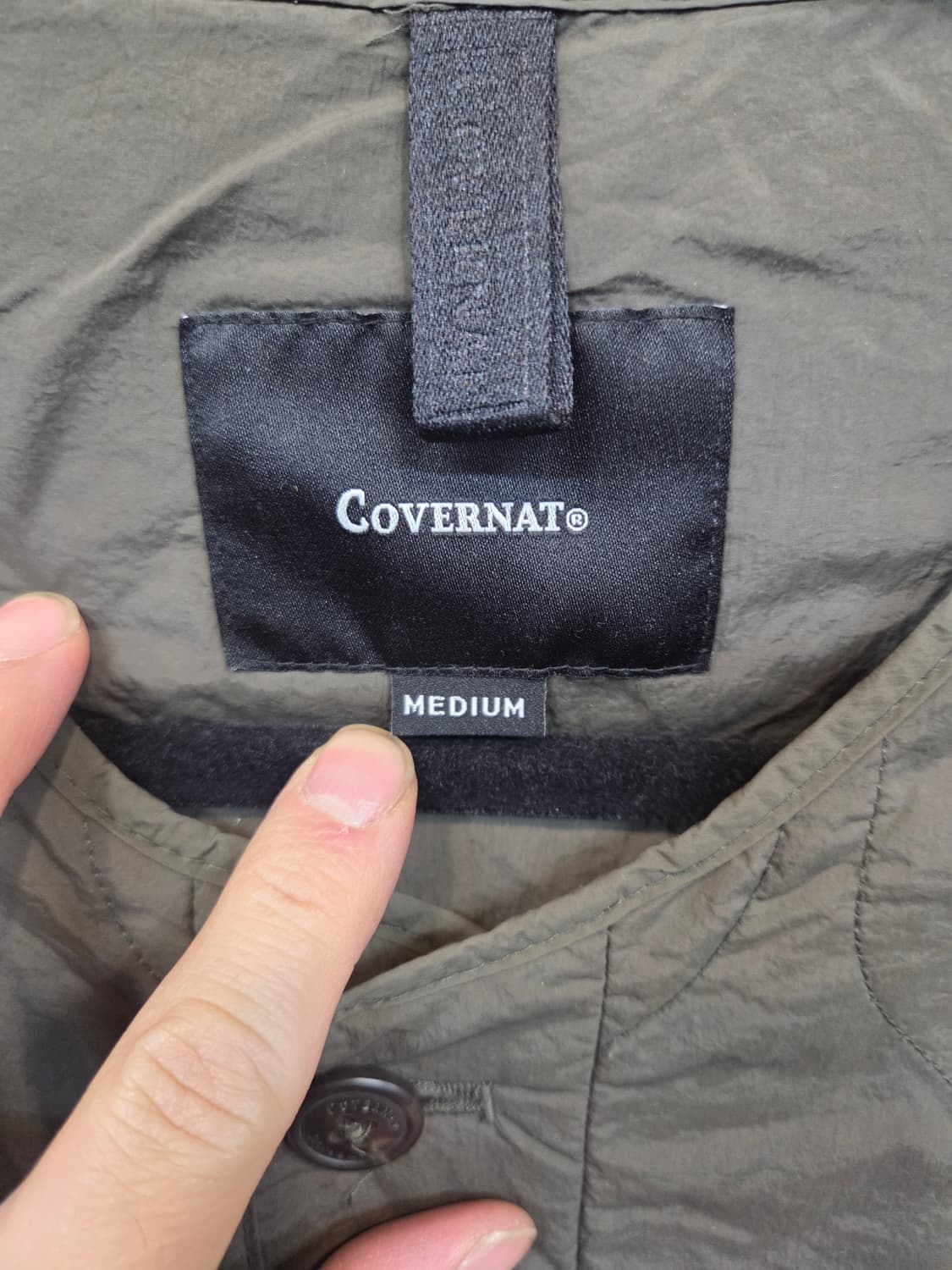 커버낫 숏 퀄팅 깔깔이 자켓 m 상품이미지3