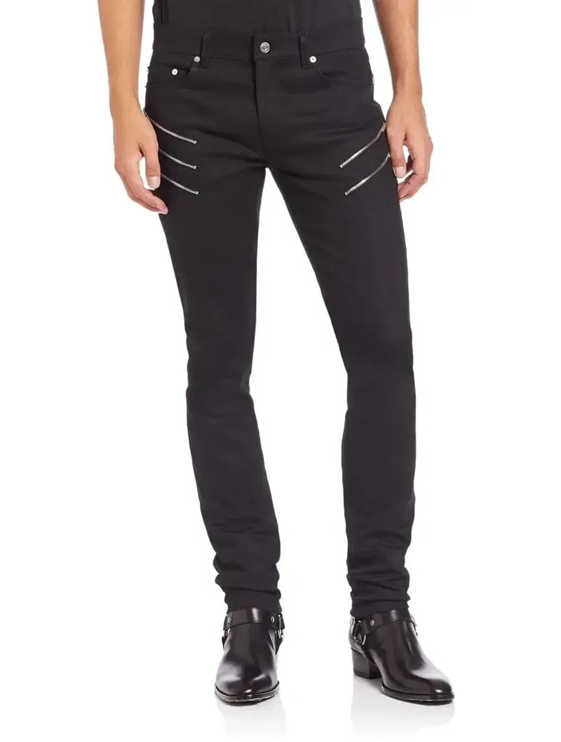 [30] SLP 생로랑 FW15 5 Zip D02 블랙 데님 팬츠 상품이미지1