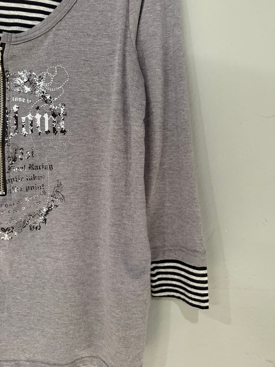 stripe layered printing long sleeve 상품이미지6