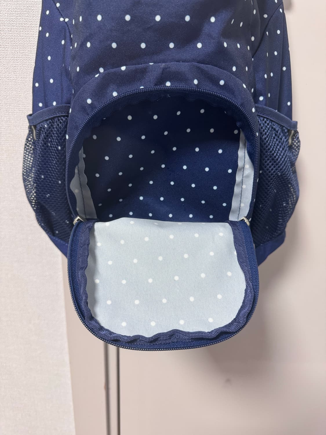 콜맨 네이비 도트 미니 백팩 상품이미지3