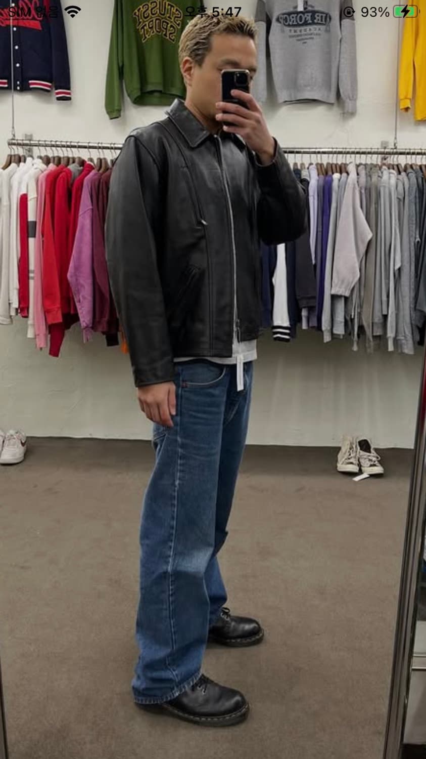 쇼트 가죽자켓 상품이미지6